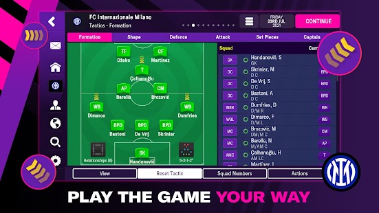 Мобилна екранна снимка на Football Manager 2022