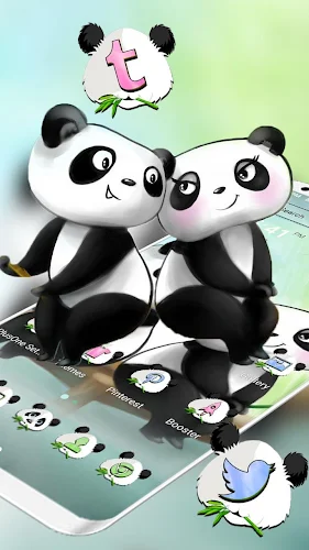 Cute Panda Love Theme - Latest version for Android - Download APK