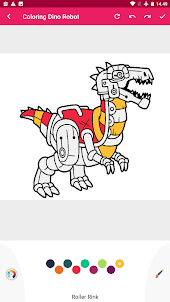 Раскраска робот-динозавр