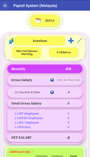 Android application Payroll System Pro screenshort