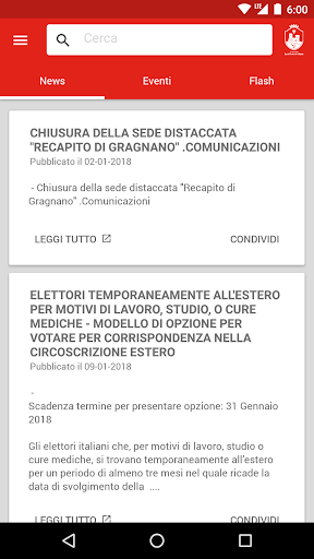 Android application Comune di Sant'Antonio Abate screenshort