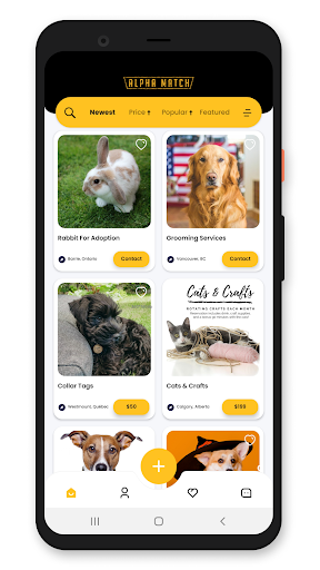 Android application Alpha Match screenshort
