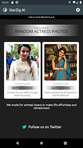 Android application Random Actress Photos Heroine screenshort