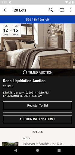 Screenshot of Vanzant Auctions