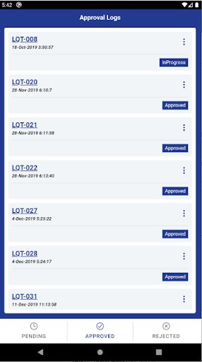 Android application Gluon ESS screenshort