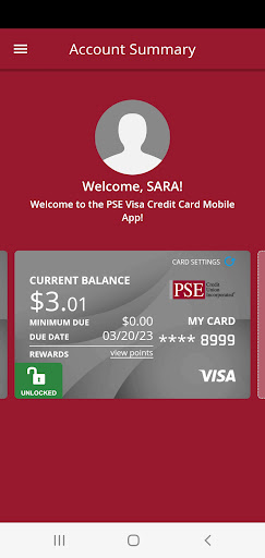 PSE Visa Credit Card Screen 3