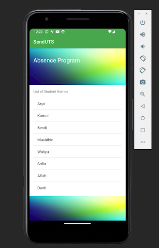 Android application SendUTS screenshort