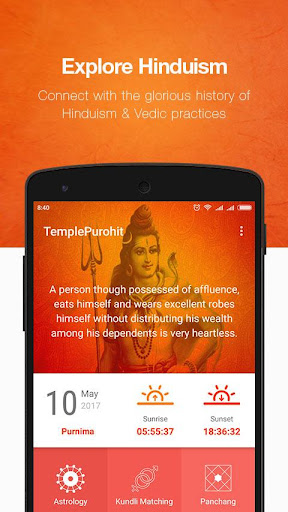Android application TemplePurohit - Kundli, Mantra screenshort