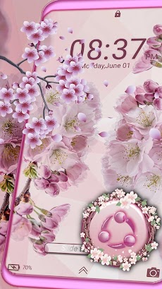 Pink Cherry Blossom Themeのおすすめ画像3