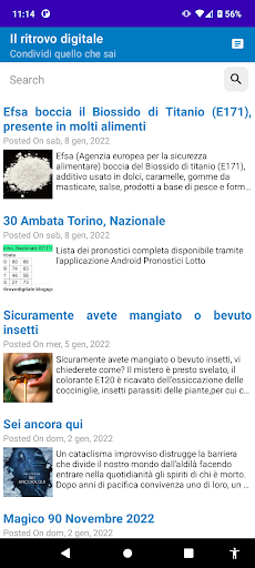 Android application Il ritrovo digitale screenshort