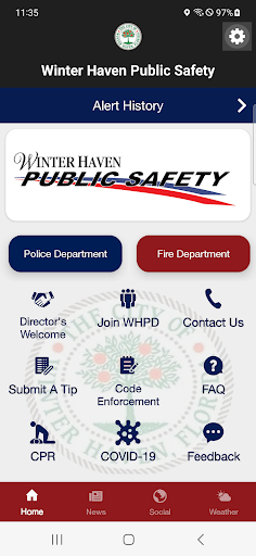 Screenshot of Winter Haven Public Safety