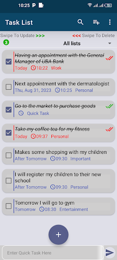 Android application ToDo List+ screenshort