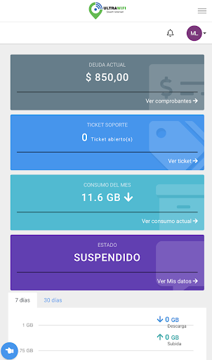 Android application Ultrawifi Smart Internet screenshort