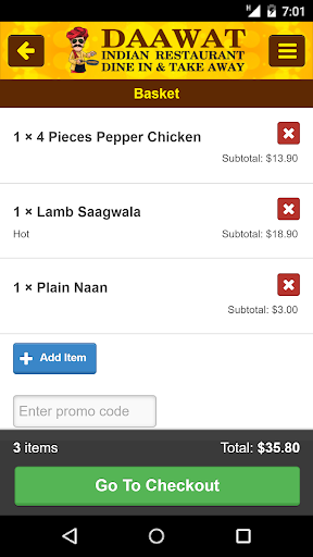 Daawat Indian Restaurant Screen 2