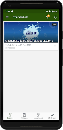 Thunderbolt Cricket League Screen 3