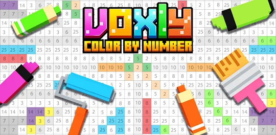 Voxly: 숫자로 3D 색상. 색칠 놀이 책.