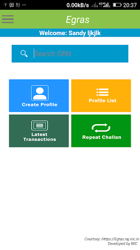 e-GRAS Screen 2
