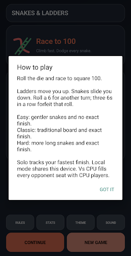 Snakes and Ladders screenshot