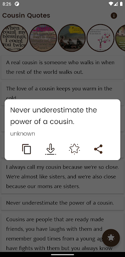 Cousin Quotes and Sayings Screen 3