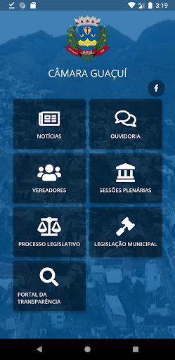 Android application Câmara de Guaçuí Meu Vereador screenshort