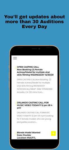 Hollywood Audition Updates Screen 2
