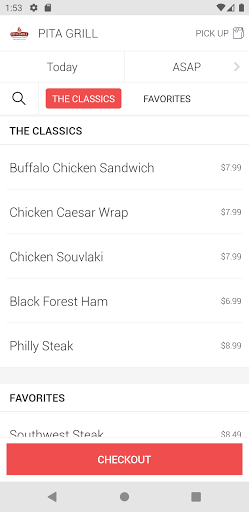 Screenshot of Dining Sidekick