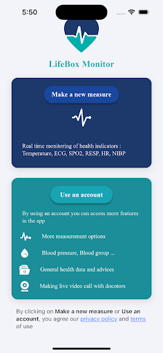 Android application LifeBox Monitor screenshort