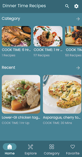 Android application Dinner Time Recipes screenshort