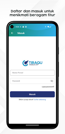 TIRAQU Mobile App Screen 2