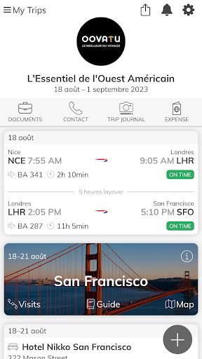 Android application Nautil, Travel Diary screenshort