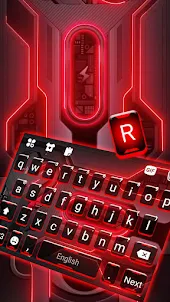 Black Red Tech Live Keyboard B