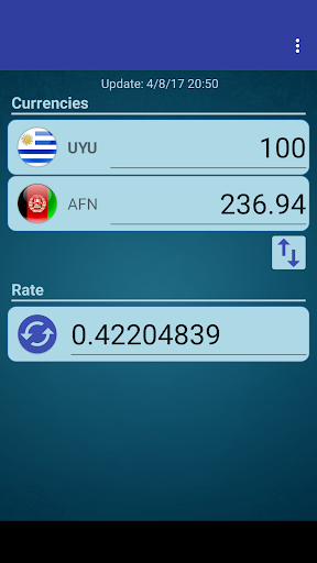 Android application UYU Peso x Afghan Afghani screenshort