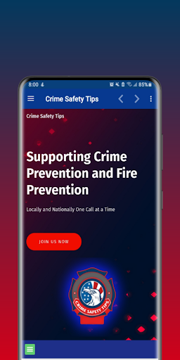 Android application Crime Safety Tips screenshort
