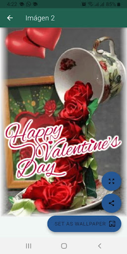 Android application Happy Valentines Day screenshort