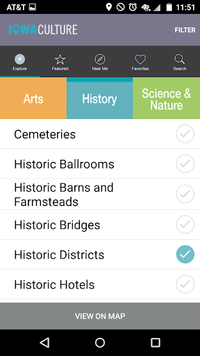 Android application Iowa Culture App screenshort