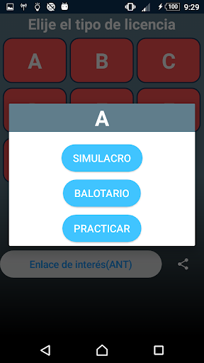 Simulacro teórico para el ANT Screen 2