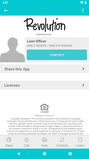 Android application Revolution Mortgage screenshort