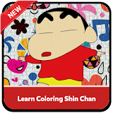 Learn Coloring Character Crayon Shin chan icon