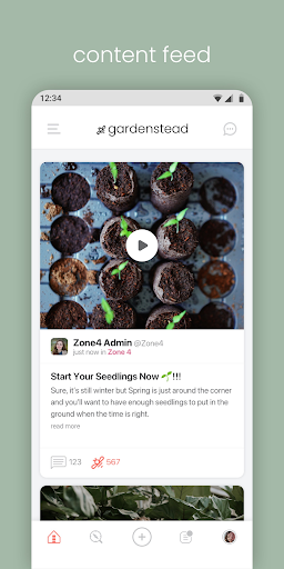 Android application gardenstead community screenshort