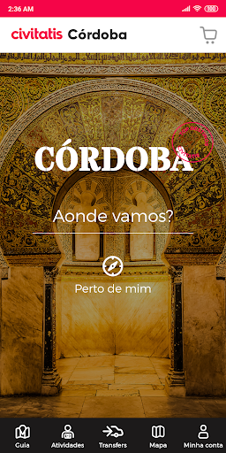 Visualização do aplicativo
