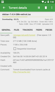 tTorrent Lite - Torrent Client Screenshot