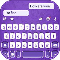 Тема для клавиатуры SMS Chat Purple