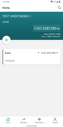Android application Desjardins Securities - DSIA screenshort