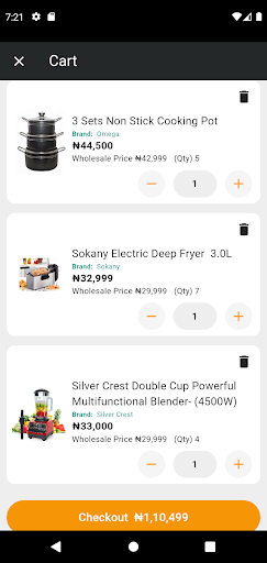 Cidexx Online Shopping Screen 3