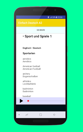 Android application Einfach Deutsch Sprechen lerne screenshort