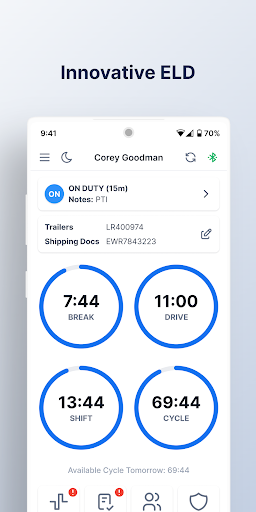 Android application Factor ELD screenshort