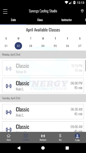 Synergy Cycling Studio Screen 3
