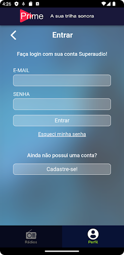 Rádio Prime Screen 3