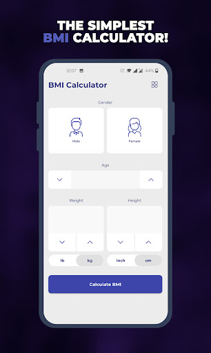 Simple BMI Calculator Screen 2