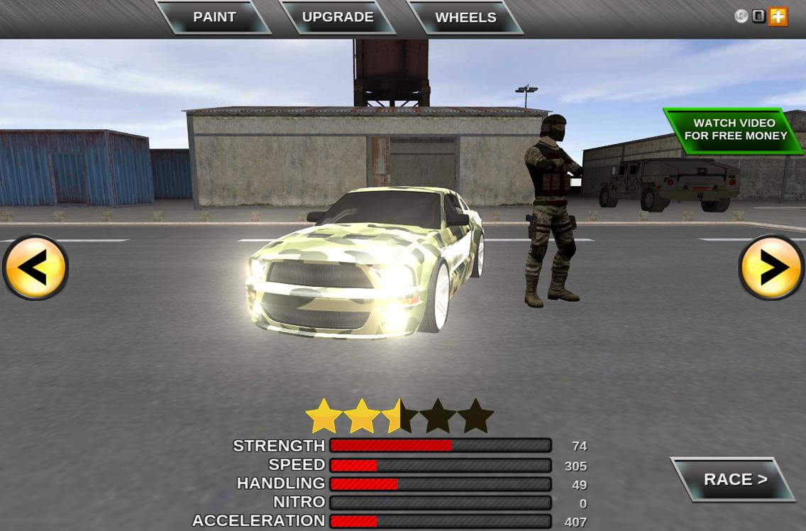 Android application Army Extreme Car Driving 3D screenshort